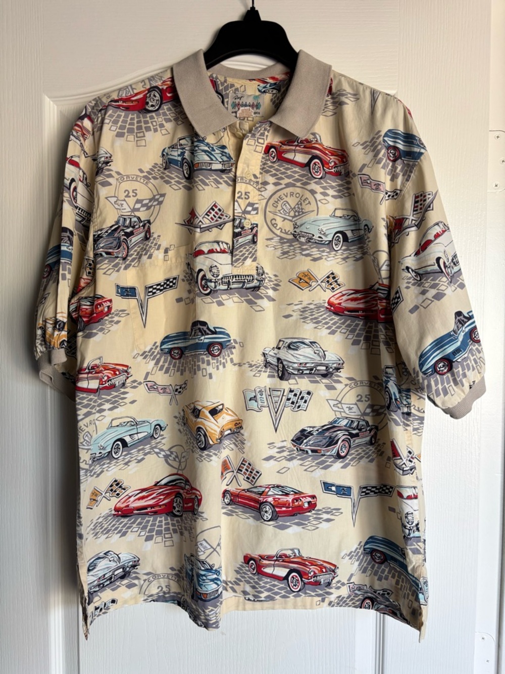 Reyn Spooner American Classics Chevy corvette Car shirt vintage men’s size XL